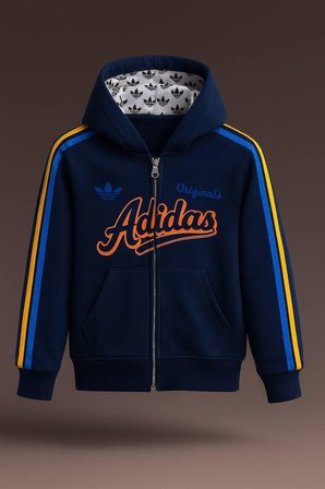 Erkek Çocuk Fermuarlı Kapüşonlu Sweatshirt Lacivert