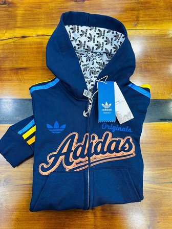 Erkek Çocuk Fermuarlı Kapüşonlu Sweatshirt Lacivert