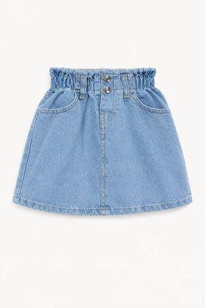 Kız Çocuk Lale Aplikeli Triko Hırka ve Denim Etek Takım Pembe