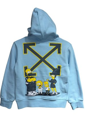 Erkek Çocuk Simpson Baskılı Kapüşonlu Eşofman Takımı Mavi