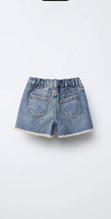 Kız Çocuk Denim Şort Etek Mavi