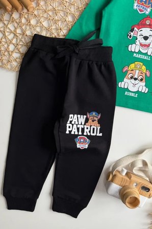 Erkek Çocuk Paw Patrol Baskılı Tişört ve Eşofman Takım Yeşil