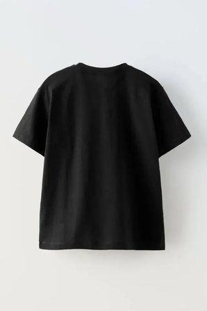 La Ciel Paris Basic Oversize Çocuk Tişört Siyah