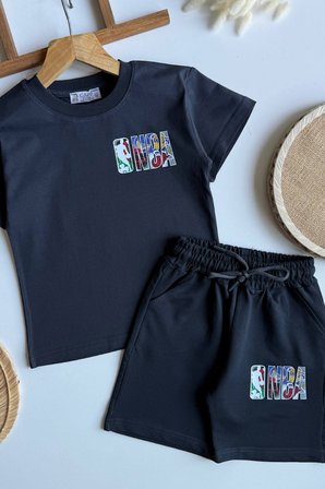 Erkek Çocuk NBA Baskılı Tişört ve Şort Takım
