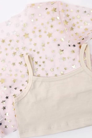 Le Mabelle Kız Çocuk Tül Crop Pudra