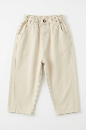 La Ciel Paris Çocuk Balon Denim Pantolon Krem