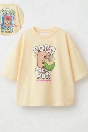 Kız Çocuk Capybara Baskılı T-Shirt