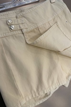 La Ciel Paris Kız Çocuk Denim Şort Etek Bej