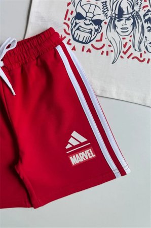 Erkek Çocuk Marvel Karakterli Tişört ve Şort Takım