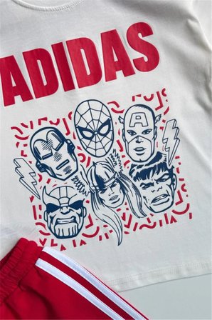 Erkek Çocuk Marvel Karakterli Tişört ve Şort Takım