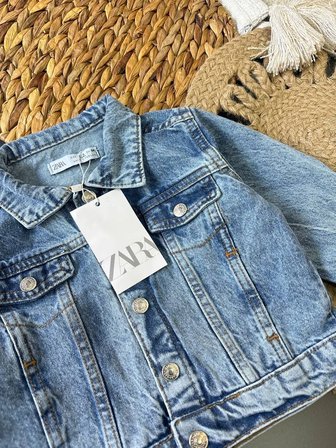 Kız Çocuk Klasik Denim Ceket Mavi
