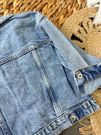 Kız Çocuk Klasik Denim Ceket Mavi