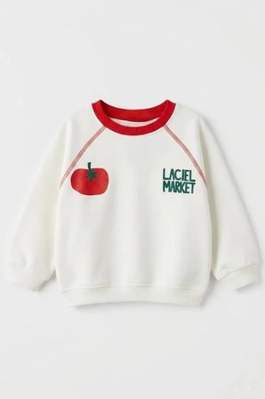 La Ciel Paris Erkek Çocuk Domates Baskılı Sweatshirt