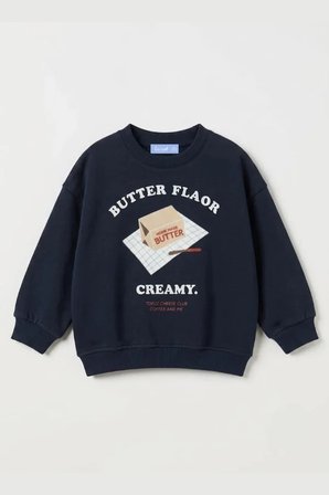 La Ciel Paris Erkek Çocuk Baskılı Sweatshirt Lacivert