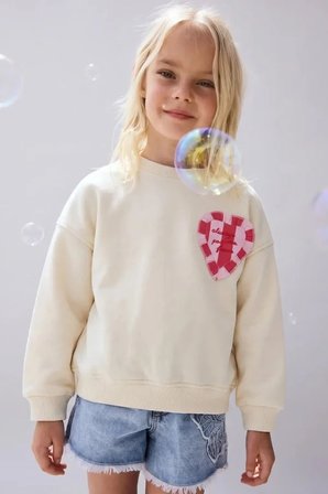 La Ciel Paris Kız Çocuk Kalp Detaylı Sweatshirt