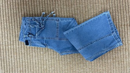 Kız Çocuk Denim Pantolon Mavi