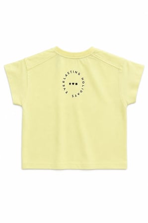 Kız Çocuk Oversize Tişört Sarı