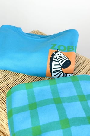 Erkek Çocuk Zebra Temalı Eşofman Takım Mavi
