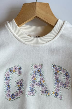 Kız Çocuk Nakış İşleme Sweatshirt ve Tayt Takım