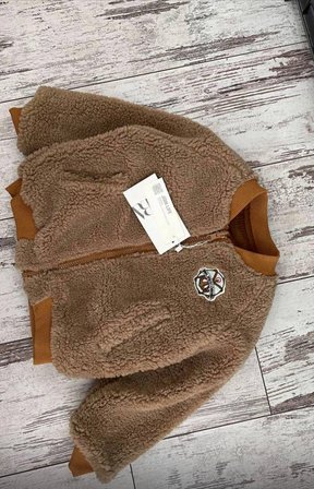 Erkek Çocuk Çift Taraflı Peluş Hırka Kahverengi