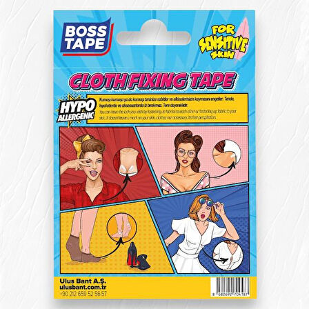 Boss Tape Kıyafet Sabitleme ve Vücut Bandı 25mm-75mm 24 ad