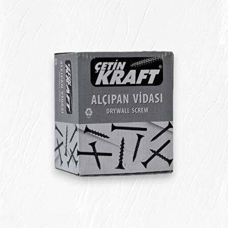 Çetin Kraft Alçıpan Sık Diş Sivri Uçlu Tam Diş 3,5x25 mm 1000 li