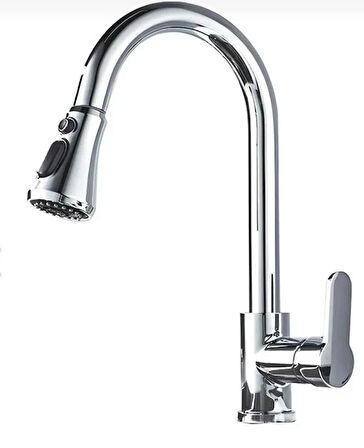 Sardıcı Spiralli Mutfak Bataryası Krom Uzayan Sistemli Tazyik ve Basınç Ayarlı Duşlama  Armatür