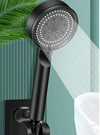 Sardıcı Turbo Fan 5 Fonksiyonlu Su Tasarruflu Duş Başlığı Siyah