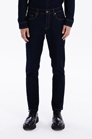 İndigo Raw Denim Erkek Jean Pantolon