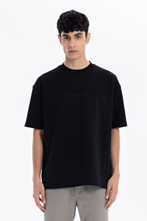 Bisiklet Yaka Oversize Kamuflaj Erkek T-shirt