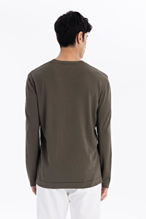 Bisiklet Yaka Slim Fit Basic Erkek Triko Kazak