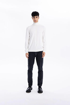 Balıkçı Yaka Slim Fit Basic Erkek Kazak