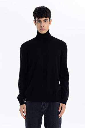 Balıkçı Yaka Slim Fit Basic Erkek Kazak