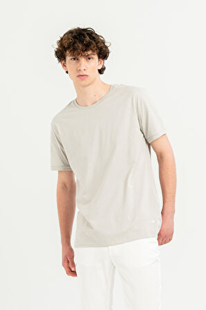 Bisiklet Yaka Kol Ucu Duble %100 Pamuk Slim Fit Erkek T-shirt