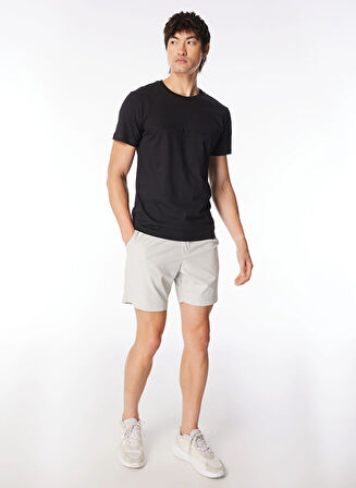 Bisiklet Yaka Önü Taşlı Yazılı %100 Pamuk Slim Fit Erkek T-shirt