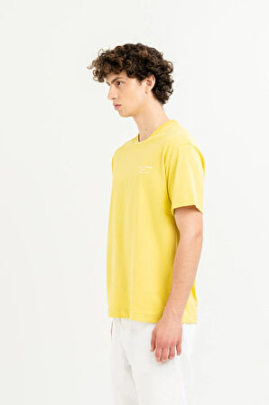 Bisiklet Yaka Baskılı %100 Pamuk Oversize Erkek T-shirt