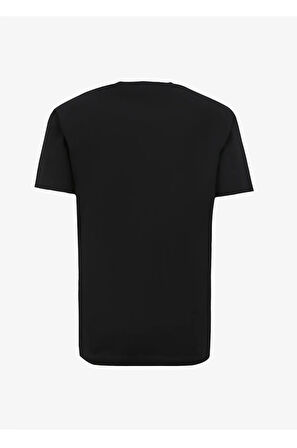Bisiklet Yaka Göğsü Baskılı %100 Pamuk Oversize Erkek T-shirt