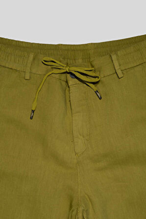 Beli Lastikli Arka Fleto Cepli Regular Erkek Pantolon