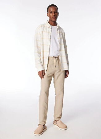 Beli Lastikli Arka Fleto Cepli Regular Erkek Pantolon