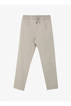 Beli Lastikli Arkası Tek Cep Fermuarlı Slim Fit Erkek Pantolon