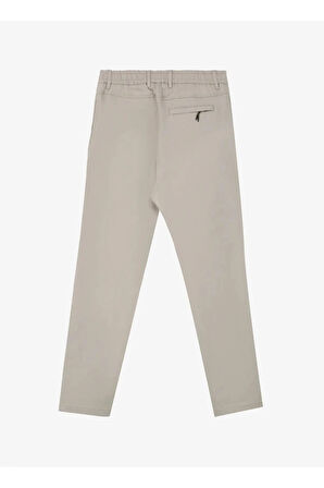 Beli Lastikli Arkası Tek Cep Fermuarlı Slim Fit Erkek Pantolon