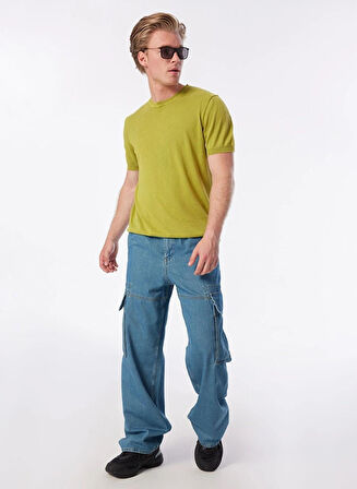 Bisiklet Yaka Kısa Kollu %100 Pamuk Slim Fit Erkek T-shirt