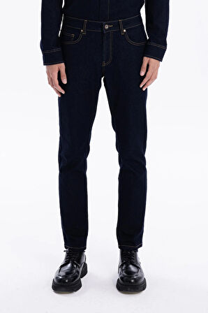İndigo Raw Denim Erkek Jean Pantolon