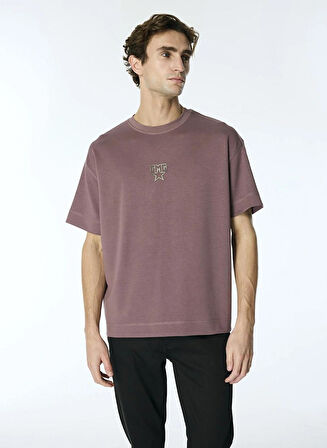 Bisiklet Yaka GMG Yıldız Baskılı Oversize Erkek T-shirt