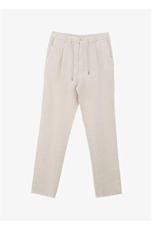 Arkası Torba Cepli %100 Keten Regular Erkek Pantolon