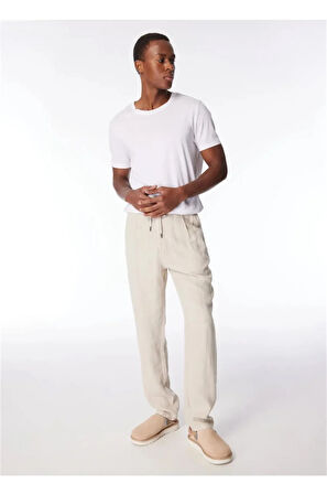 Arkası Torba Cepli %100 Keten Regular Erkek Pantolon