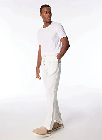 Arkası Torba Cepli %100 Keten Regular Erkek Pantolon