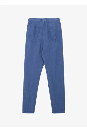 Arkası Torba Cepli %100 Keten Regular Erkek Pantolon