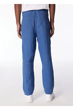 Arkası Torba Cepli %100 Keten Regular Erkek Pantolon