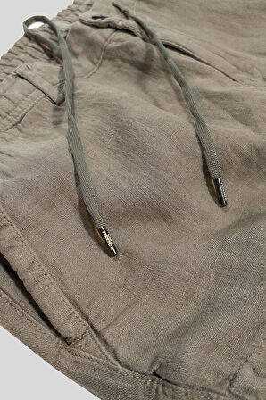 Kargo Model %100 Keten Erkek Şort